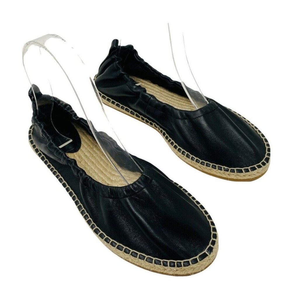 & Other Stories Flats Calf Leather Black 38 7 Espadrille Ballet Flats Shoes